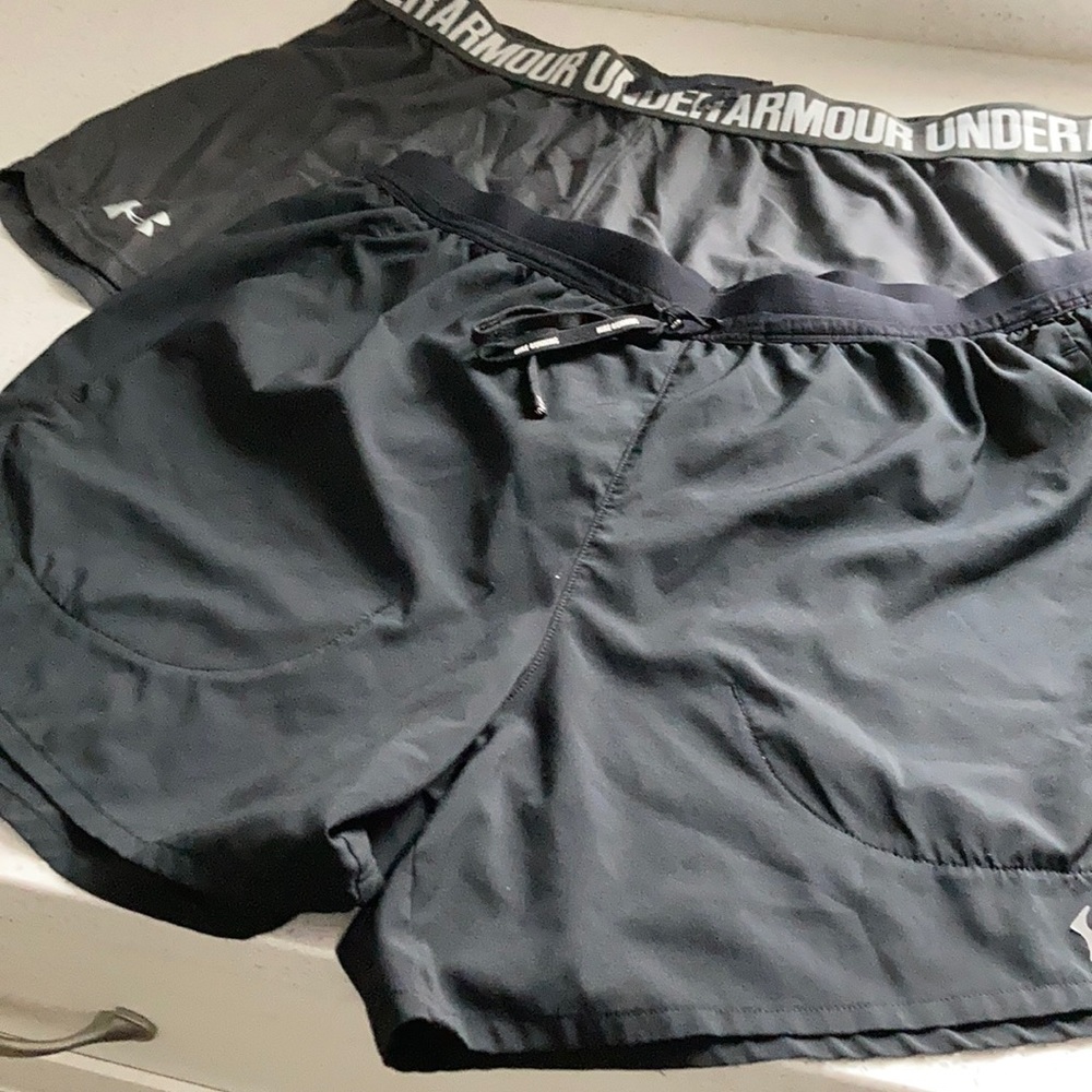 2 pair womens running shorts.